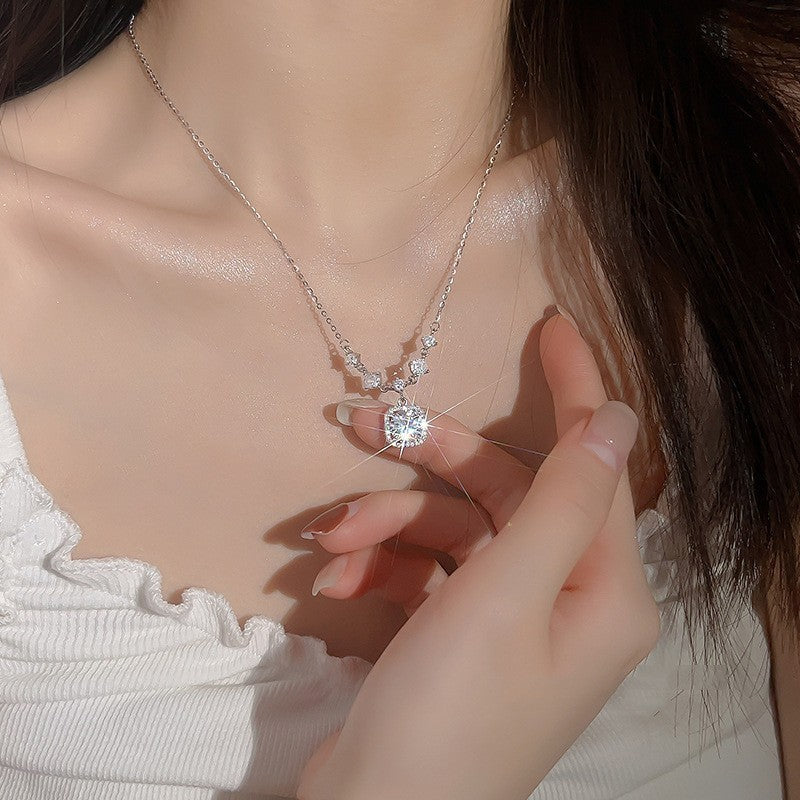 Diamond Necklace -Sterling Silver