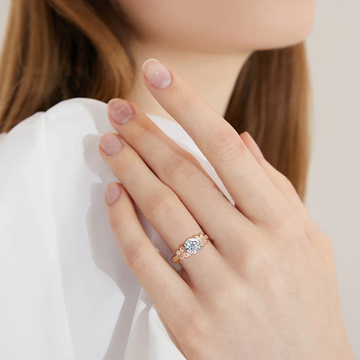 Butterfly Diamond Ring -Rose Gold-Customization