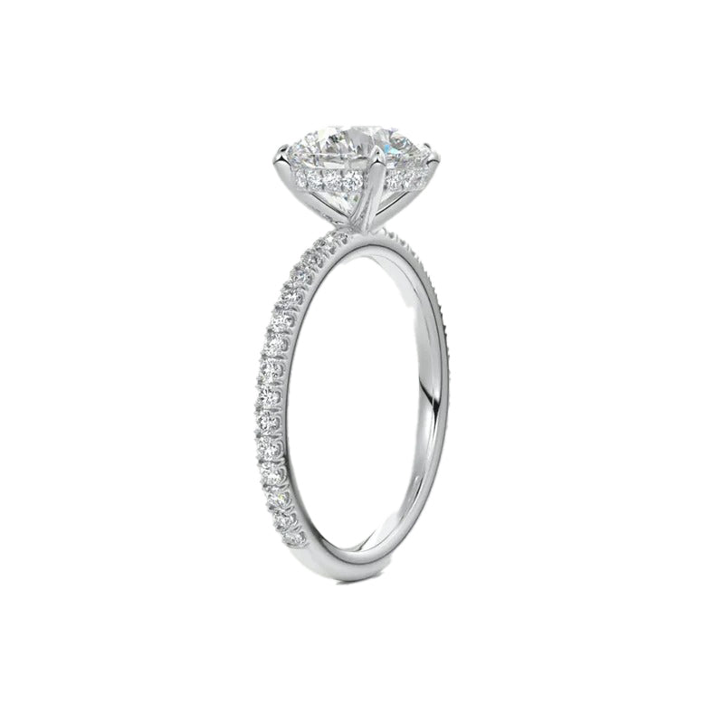Vintage Wedding Diamond Ring -Sterling Sliver