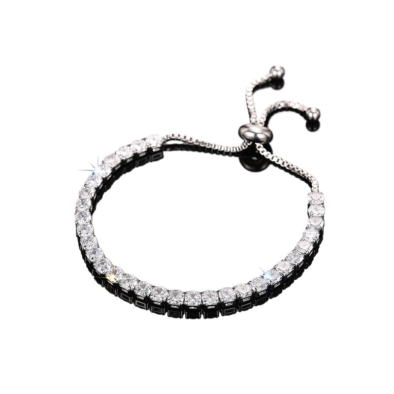 Round Square Tennis Bracelets -Gold