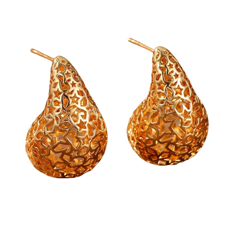 Vintage Medieval Earrings -Gold