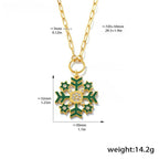 Christmas Snowflake Necklace -Gold-Customization
