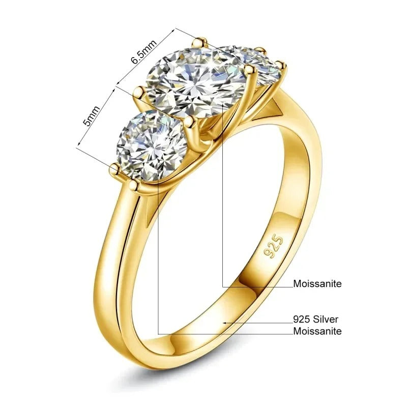 2CT Diamond Ring -Sterling Silver-Customization