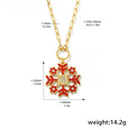 Christmas Snowflake Necklace -Gold-Customization