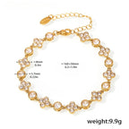 Round Diamond Bracelet -Gold