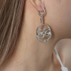 Chinese Hollow Snake Earrings -Gold-Customization