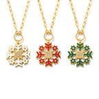 Christmas Snowflake Necklace -Gold