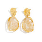 Square Pearl Earrings -Glod