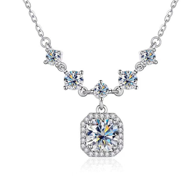 Diamond Necklace -Sterling Silver