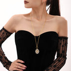 Christmas Snowflake Necklace -Gold