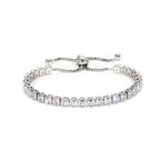 Round Square Tennis Bracelets -Gold
