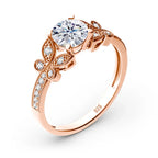 Butterfly Diamond Ring -Rose Gold-Customization