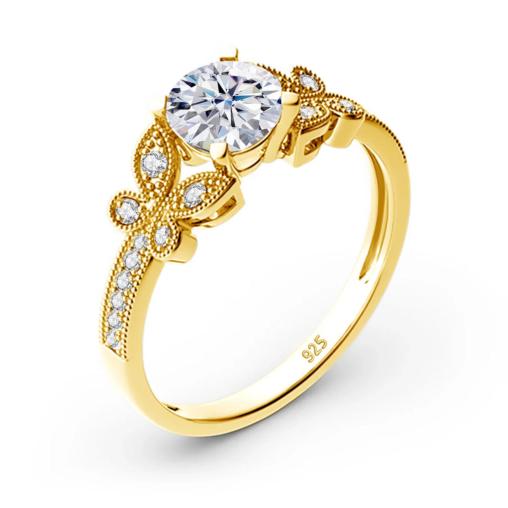 Butterfly Diamond Ring -Rose Gold-Customization