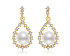 Hollow Pearl Earrings -Gold-Customization