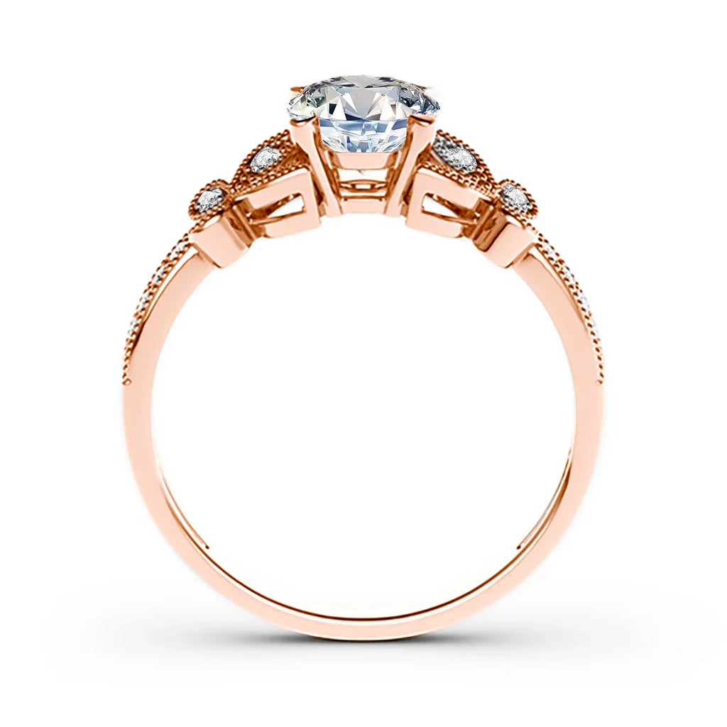 Butterfly Diamond Ring -Rose Gold