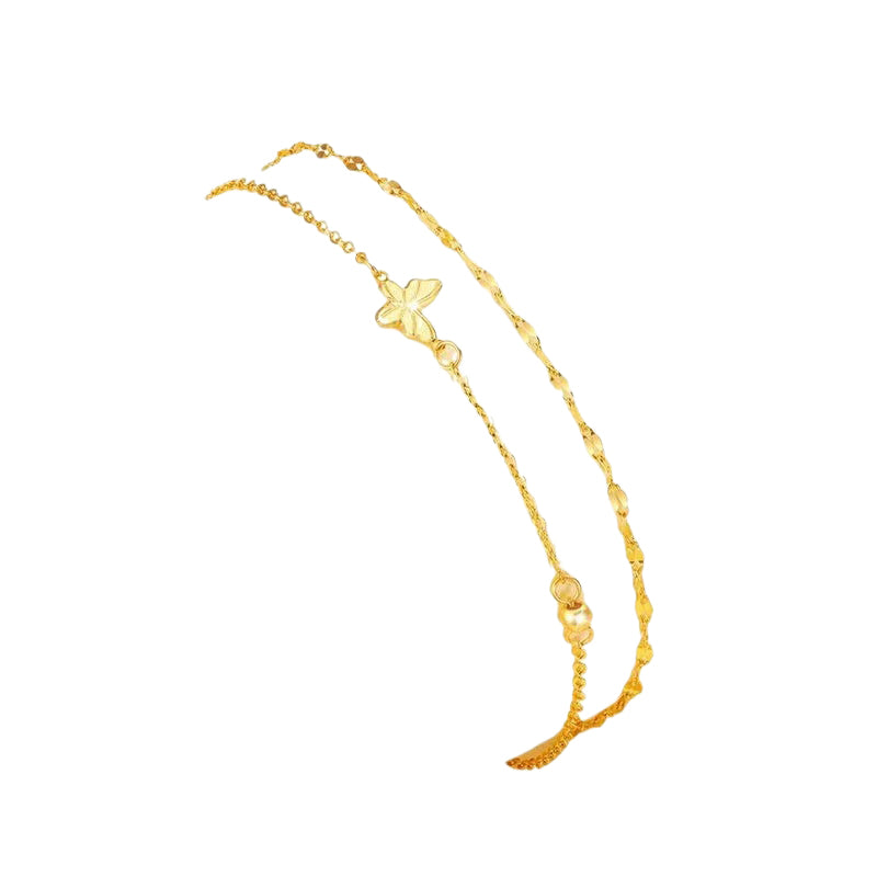 Double-layer Butterfly Bracelet -Gold-Customization