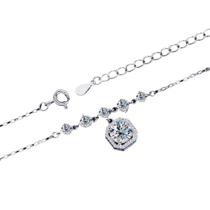 Diamond Necklace -Sterling Silver